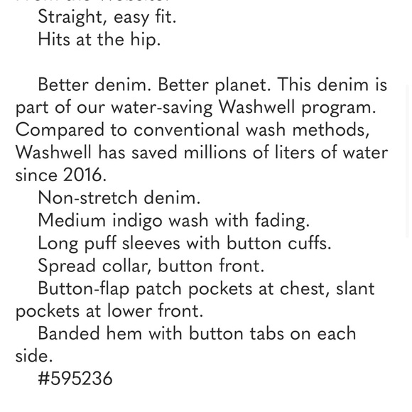 L GAP Black Puff Sleeve Classic Jean Jacket. 6 pockets total. Adjustable waist - Picture 4 of 16